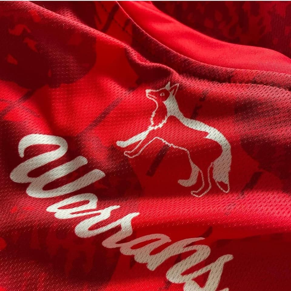 Who is the warrah, the wolf of the Falklands that appears on the new jerseys?